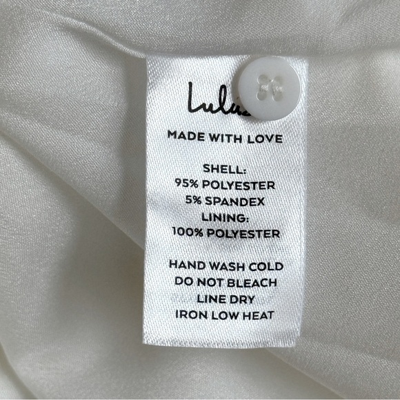 NEW Lulus Gorgeous Vow White Satin Mock Neck Cowl Mermaid Maxi Dress Med. #1552 - Picture 8 of 10